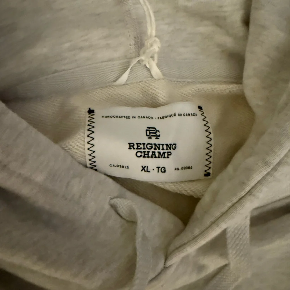 Reigning Champ Midweight Terry Hoodie, XL "Heather Ash" NWT - Picture 2 of 6